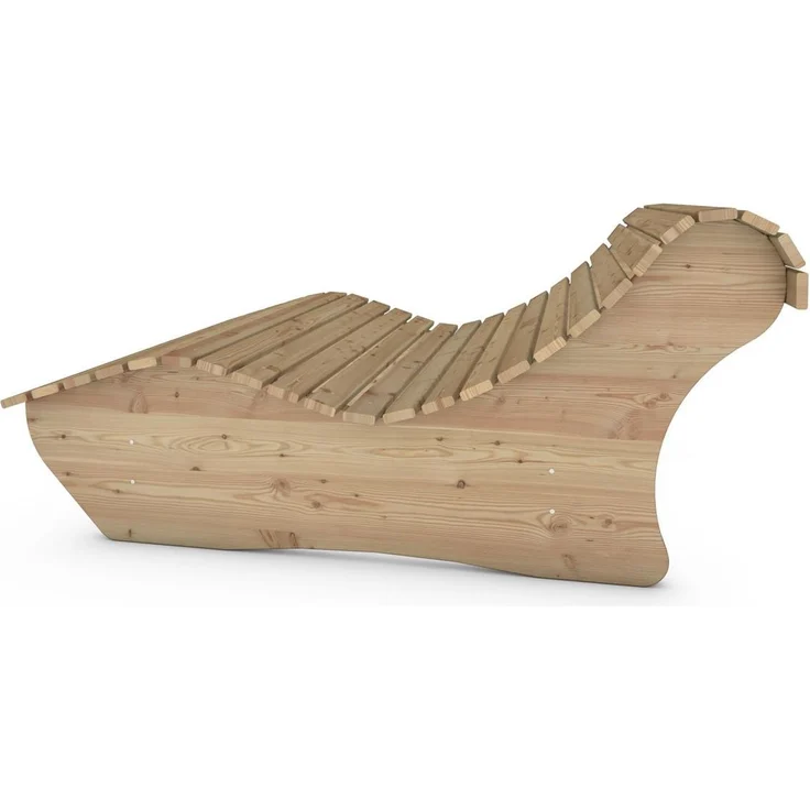 Relaxliege "Heiner" Gartenliege 140cm Lärche – Bild 6