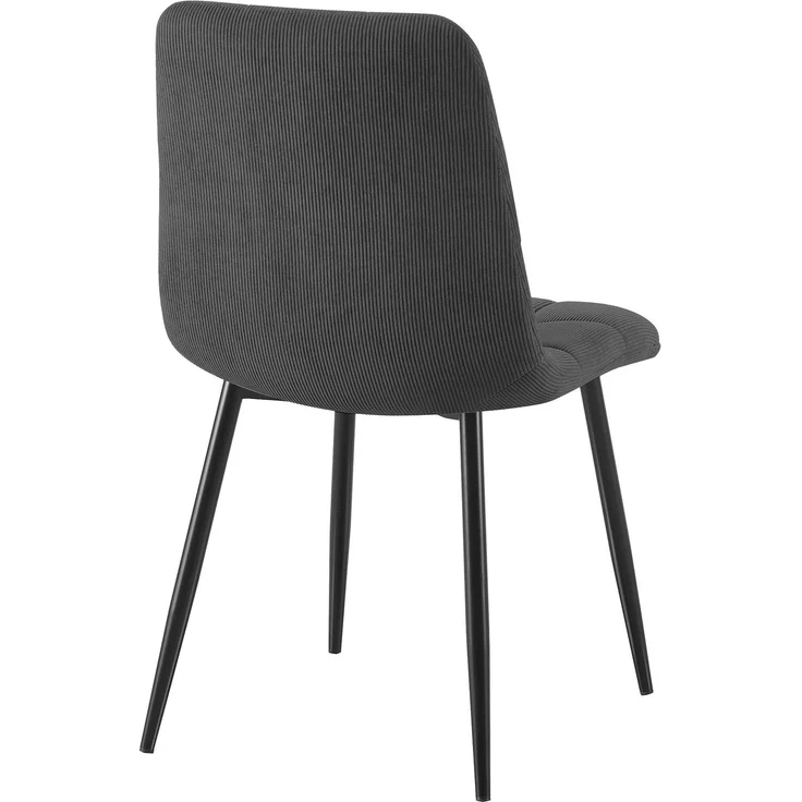 CLP Esszimmerstuhl Tilde Bezug gepolstert gesteppt mit Rückenlehne bis 150 kg - Farbe:grau;Material:Cord – Bild 6