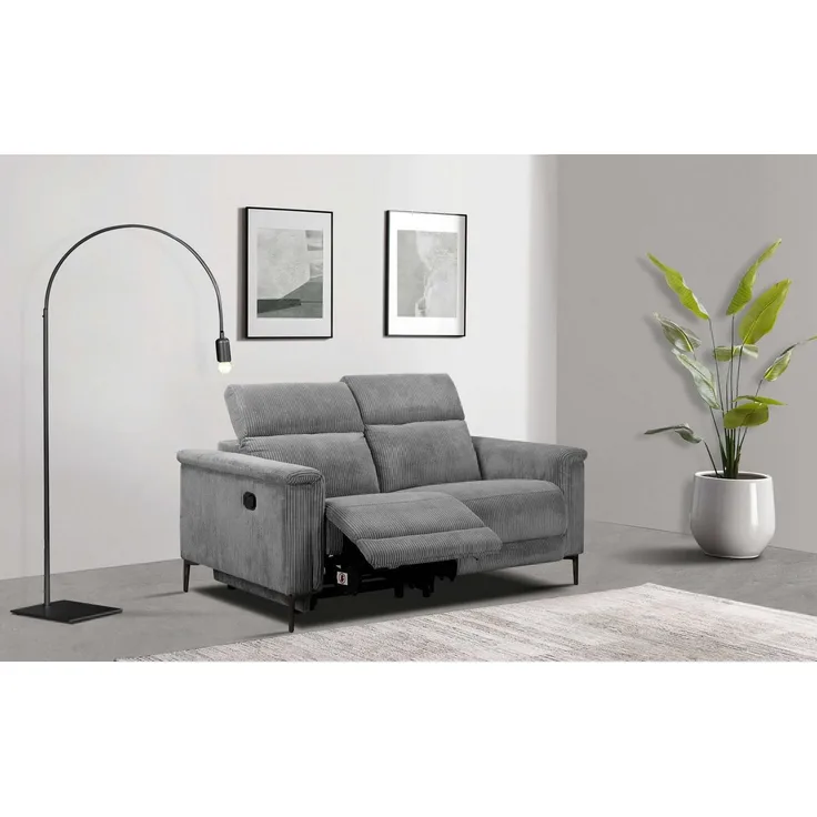 Places of Style 2-Sitzer Lund in Cord, mit manueller o. elektrischer, Relaxfunktion, USB, Kopfteilverstellung, Breite 160 cm
