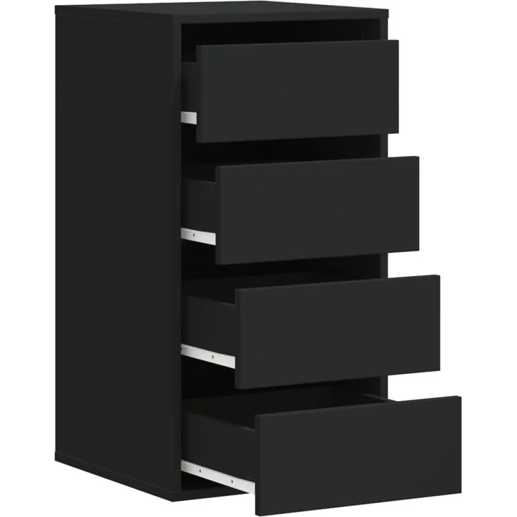 vidaXL Kommode Schwarz 40x41x76 cm Holzwerkstoff 852862 – Bild 5