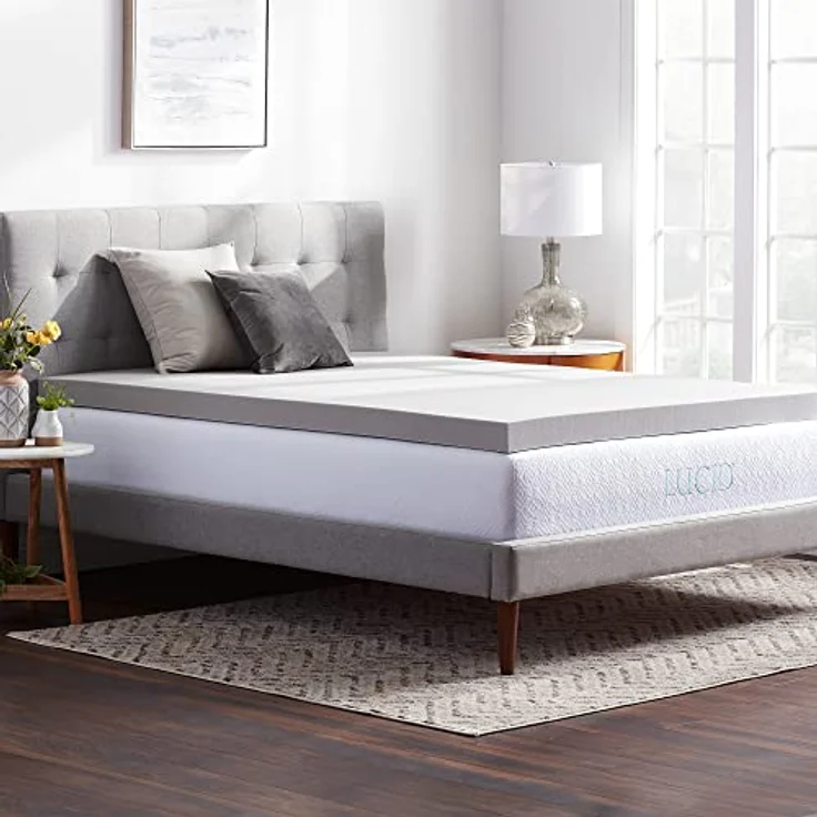 LUCID Memory Foam Matratzen Topper 90x190 cm mit Bambuskohle, 7,5 cm dicke Matratzenauflage 90x190 cm – Bild 6