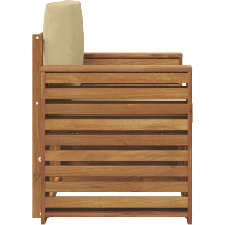 vidaXL Outdoor-Sofagarnitur Natur und Beige Massivholz Akazie 3436363 – Bild 4