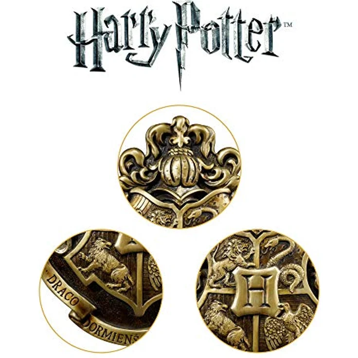 The Noble Collection Hogwarts Crest Wall Art, Wandobjekt aus Metall, goldfarben – Bild 4