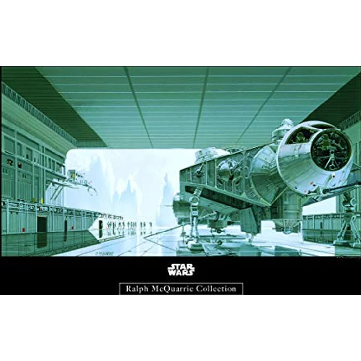 Komar Wandbild Star Wars Classic RMQ Hangar Shuttle, Kunstdruck ohne Rahmen, 40 x 30 cm, fotorealistische Qualität, MADE IN GERMANY – Bild 1
