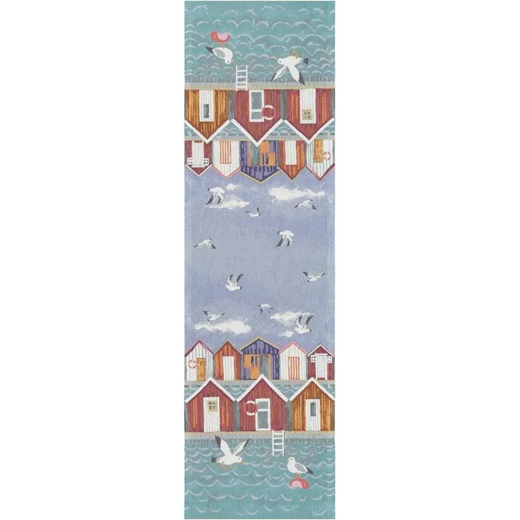 EKELUND MASTER WEAVERS 1692 Tischläufer Sjöbod 35x120 cm, Pixel gewebt (6-farbig)