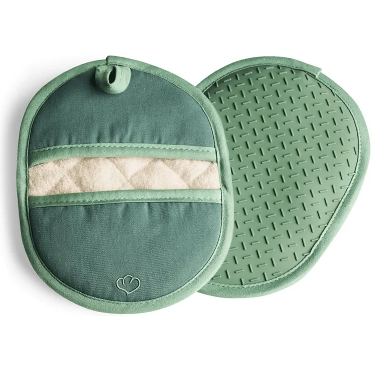 Springlane Topfhandschuhe SPRINGLANE Topflappen-Set 2-tlg. Mint, Silikon & Baumwolle, (2-tlg) – Bild 1