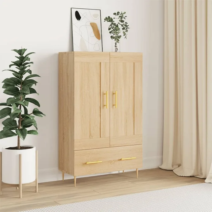 vidaXL Highboard Sonoma-Eiche 69,5x31x115 cm Holzwerkstoff 830311