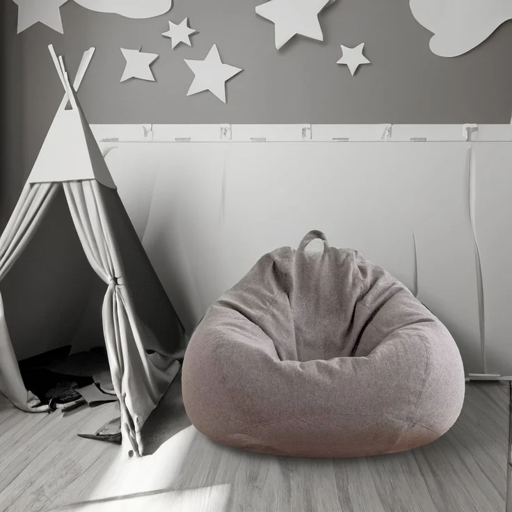AD.CON Sitzsack mit Füllung, Dunkelgrau, 70 x 80 x 50 120L, Styropor-Regranulat – Bild 9