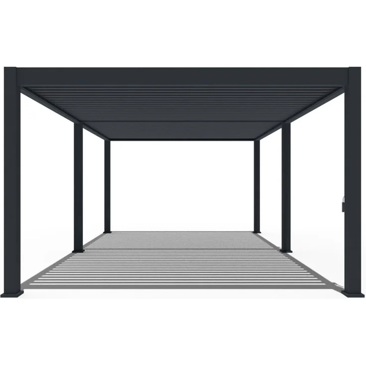 Weide Deluxe Plus | Pergola Voll Aluminium freistehend | 4 x 6 M | Lamellendach anthrazit – Bild 3