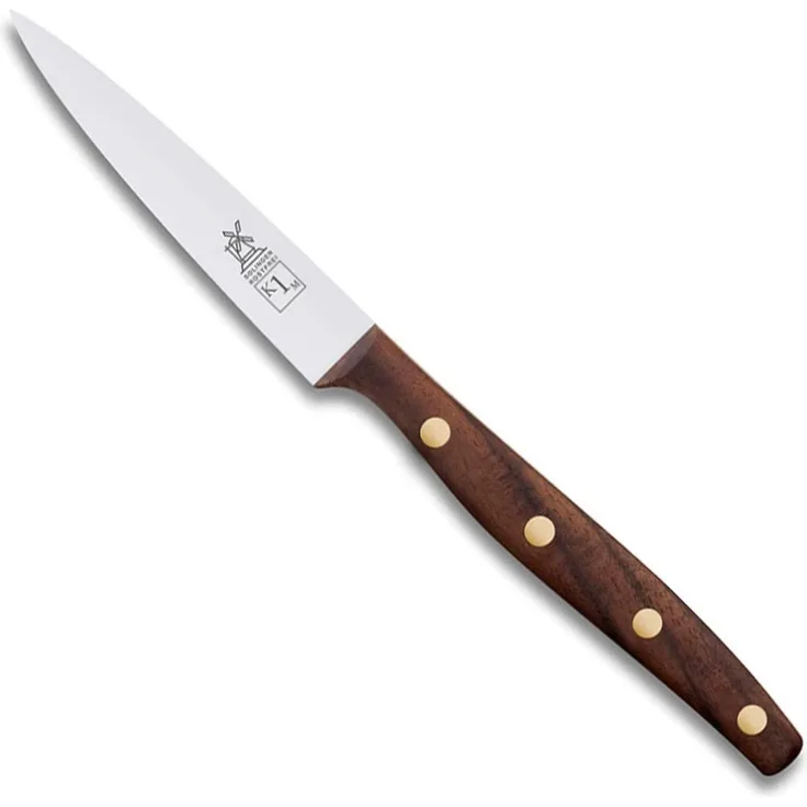 Windmühlenmesser Klassiker K1M - Officemesser 90 mm rostfrei Walnusswurzelholz