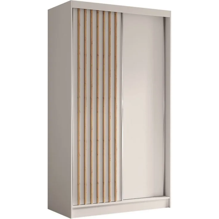 Beautysofa Kleiderschrank HELIOS II mit Schubladen und Lamellen (Moderner Kleiderschrank ohne Spiegel, Schrank mit funktionalem Innenraum und stilvollen Fronten) Schiebetürenschrank mit Lamellen