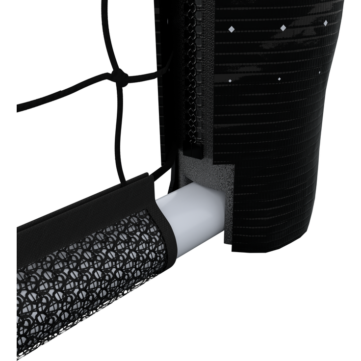 Hudora 'Pro Tect 180 Advanced' Fußballtor, Stahlrohrrahmen mit EPE-Schaumstoff ummantelt, Weiß / Schwarz, 180x120 cm – Bild 3