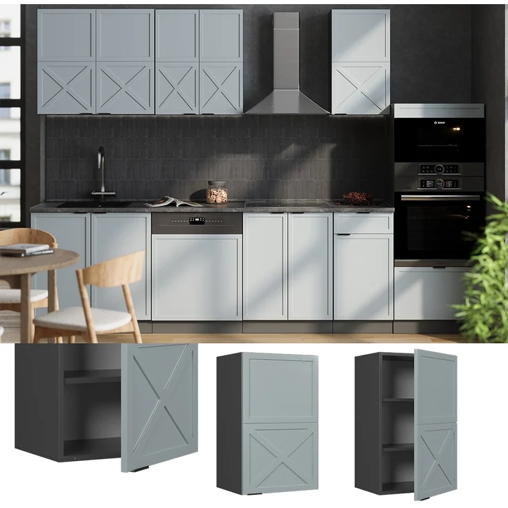 Hängeschrank Fame-Line Hellblau-grau 45 cm Vicco – Bild 2