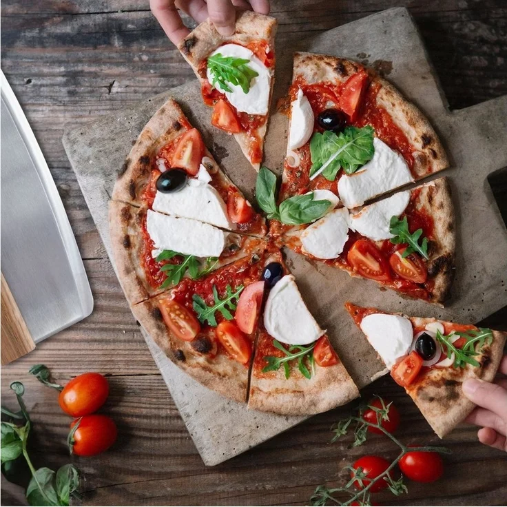 SILBERTHAL Wiegemesser 32cm für Pizza, Flammkuchen, Nüsse und Kräuter – Bild 3