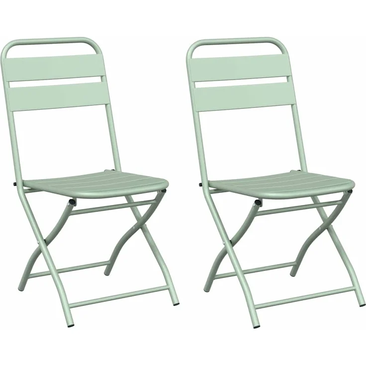 vidaXL Gartenklappstuhl 2 pcs Hellmint 42 x 52 x 82 cm 42002940 – Bild 1