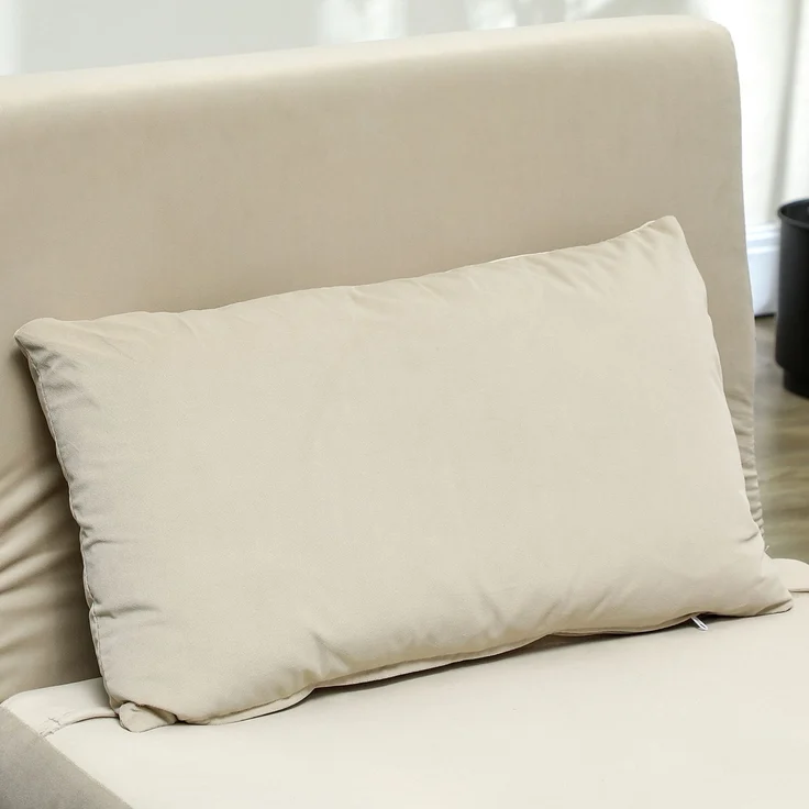 HOMCOM Relaxsessel mit Bettfunktion, verstellbare Rückenlehne, bis 150 kg Belastbar, Beige, 72 x 78 x 79 cm – Bild 9