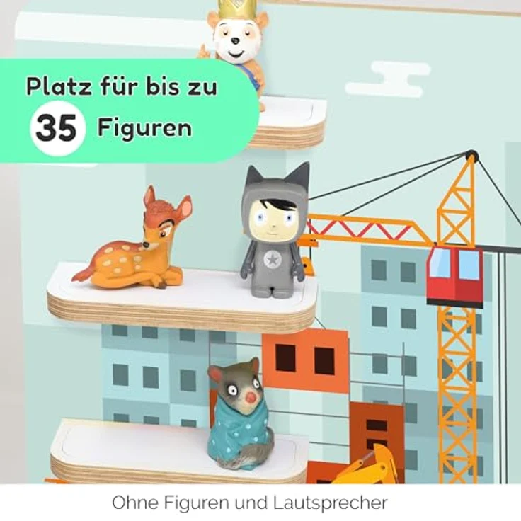 stadtecken Kinder Regal für Musikbox I Geeignet für die Toniebox und ca. 50 Tonies I Perfekte Aufbewahrung für Kinderzimmer I zum Aufstellen oder Aufhängen (Baustelle, Mittel) – Bild 4