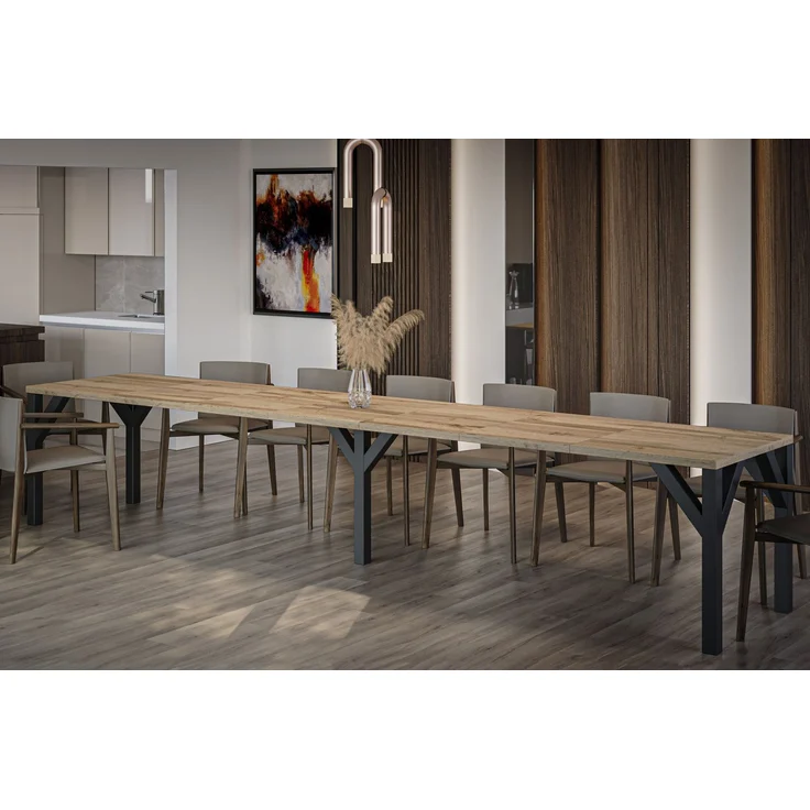 Esstisch Dunaj 130-405cm (Wotan Eiche) – Bild 3