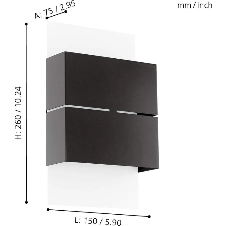 Eglo 93254 Aussen-LED KIBEA Up & Downlight weiß, anthrazit, LED max. 2X2,5W – Bild 5