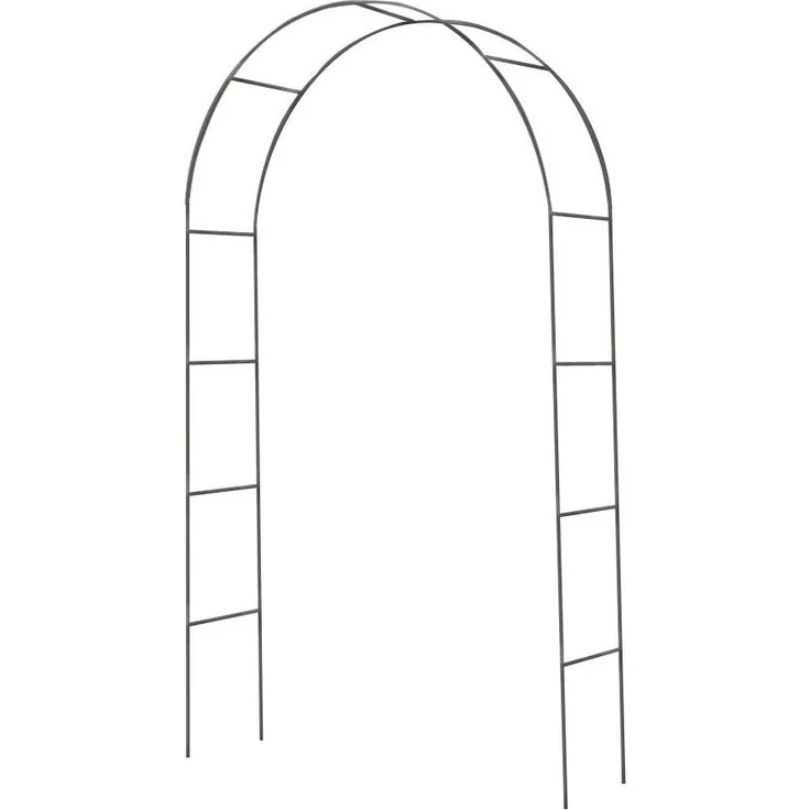 Rosenbogen aus Metall in dunkelgrün, Höhe 240 cm