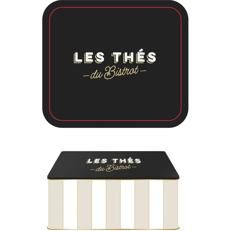 COOK CONCEPT, BT6827, Elegante Metallbox zur Aufbewahrung in der Küche, Vintage-Design, optimaler Schutz, ideal für Tees und Gewürze, Größe 20 x 7 x 13 cm, Farben Schwarz, Grün, Beige