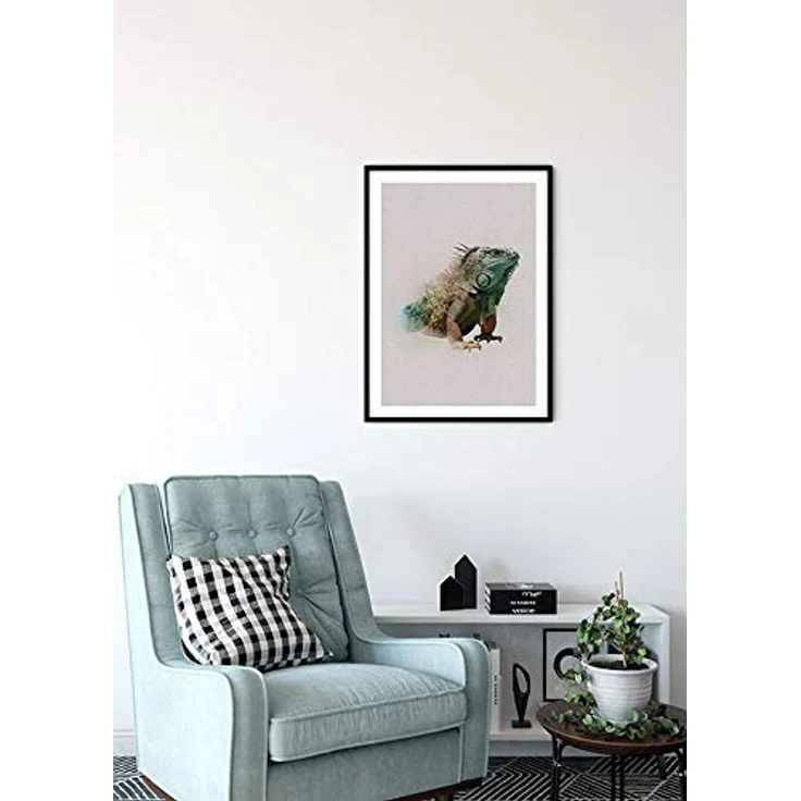 Komar Animals Paradise Iguana, Wandbild ohne Rahmen, 40 x 50 cm, hochwertiger Kunstdruck auf fotopapiert mit seidenmatter Oberfläche, geeignet für Wohnzimmer und Schlafzimmer – Bild 4