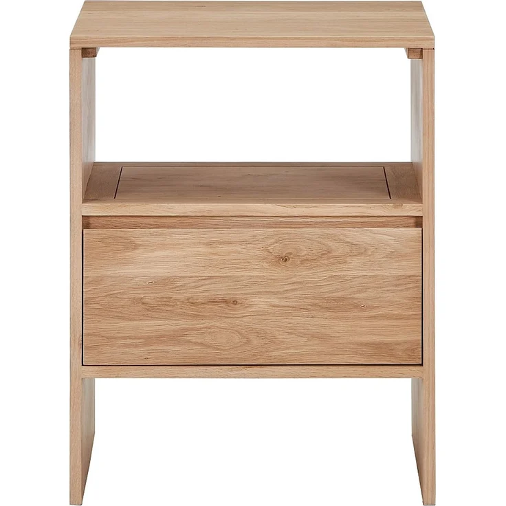 Vente-unique - Waschbeckenunterschrank aus Massivholz Eiche - Hell Natur - 60 cm - CAVIZO – Bild 3