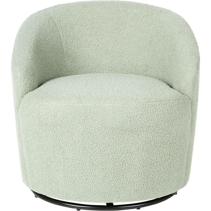 Sessel DAVIK Bouclé Hellgrün