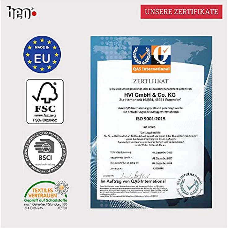 Beo Gartenstuhlauflage Niedriglehner Waschbar Ascot | Made in EU Premium Plus Qualität | UV-beständige Niedriglehner Auflagen | Atmungsaktive Stuhlauflage Niedriglehner in Hell-Grau – Bild 8