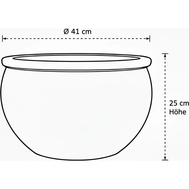 Keramik-Pflanzgefäß 41 × 25 cm – glänzend Grün, handgefertigt – Bild 5