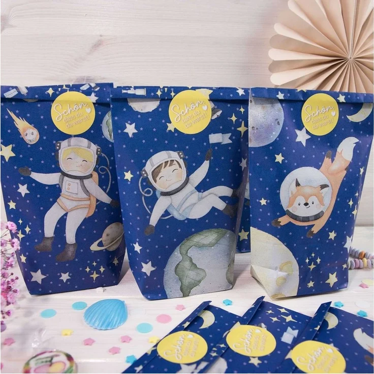 PAPIERDRACHEN Geschenkbox 12 Geschenktüten zum Geburtstag - mit Aufkleber zum Verschließen, in verschiedenen Motiven erhältlich – Bild 2