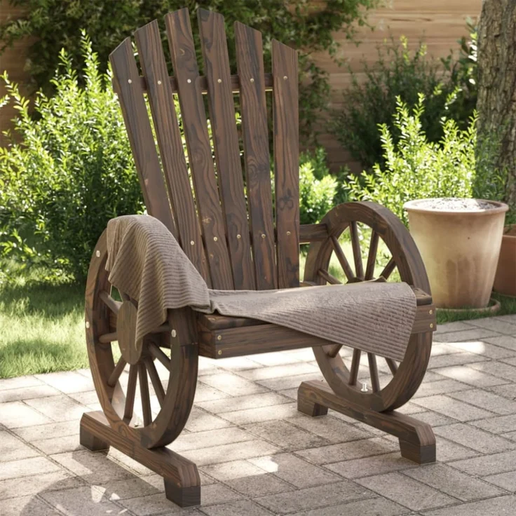 vidaXL Adirondack-Gartenstühle 2 Stk. Massivholz Tanne 365092 – Bild 1