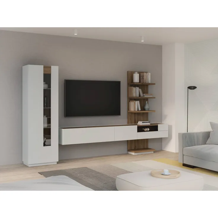 Wohnwand LEWISVILLE 4-tlg. mit hängendem Lowboard von Forte