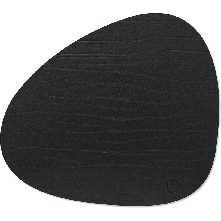 LIND DNA Table Mat Curve L 37x44 cm Buffalo Black