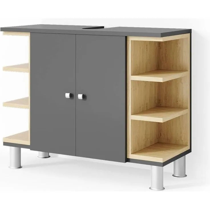 Waschbeckenunterschrank Aquis Anthrazit 79.6 x 64 cm Vicco