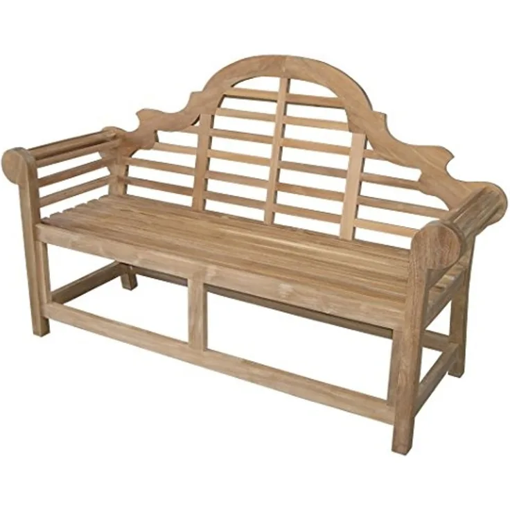 Premium Teak Gartenbank für 3 Personen Sitzbank Parkbank elegant Natur 167 cm