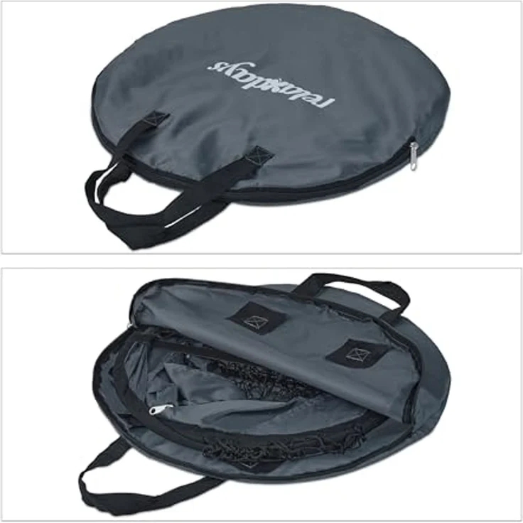Relaxdays Pop Up Tore 2er Set, Faltbare Fußballtore für den Garten, Kindertore mit Tasche, HxBxT: 78 x 121 x 80 cm, grau – Bild 5