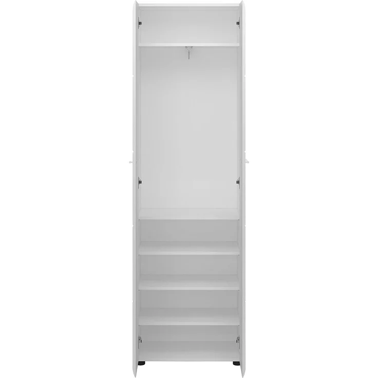 Garderoben-Set 6-teilig mit Garderobenschrank, 2x Garderobenpaneel weiß Hochglanz MALABO-129 – Bild 10