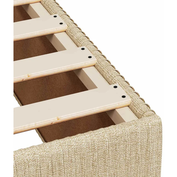 vidaXL Boxspringbett mit Matratze Creme 140 x 190 cm Stoff 3451466 – Bild 10