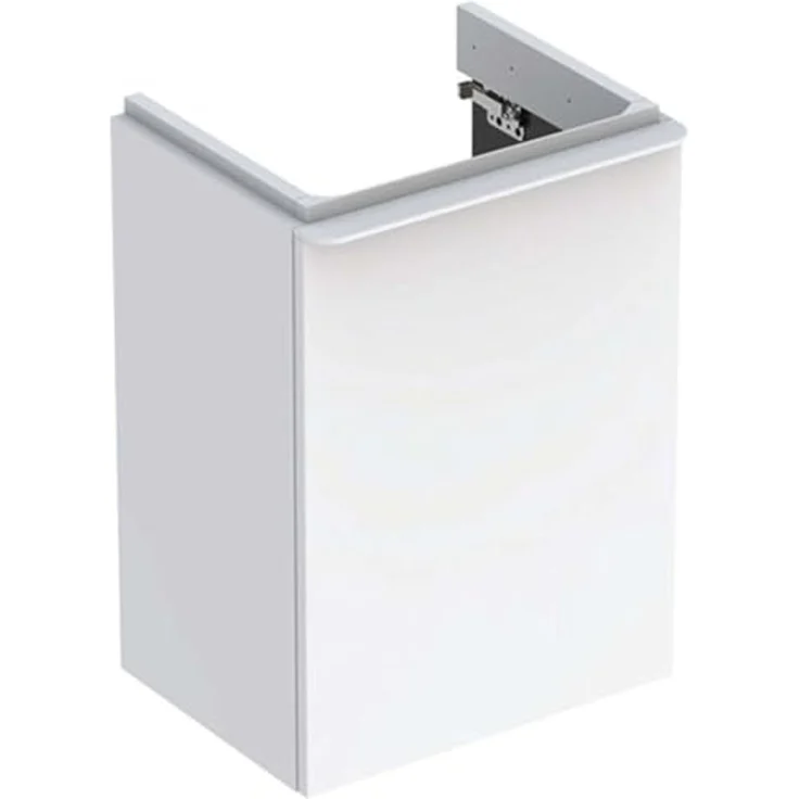 GEBERIT SMYLE SQUARE Waschbeckenunterschrank 44,2 cm breit, Weiß, Türanschlag rechts – Bild 1