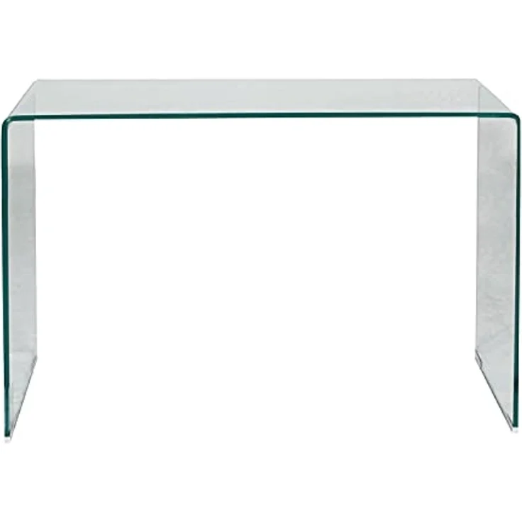 Dmora Konsole aus transparentem gehärtetem Glas, 100 x 75 x 33 cm. – Bild 4