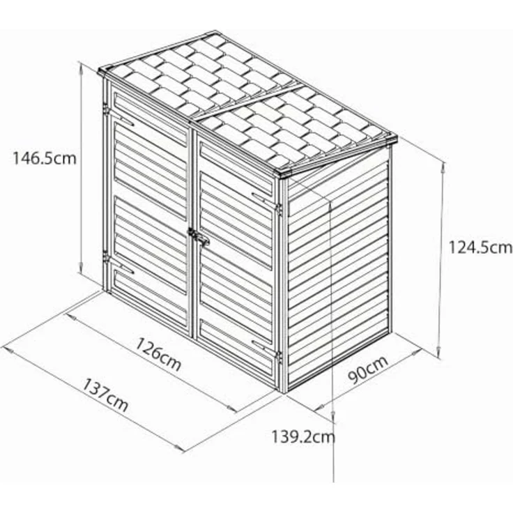 Palram - Canopia Aluminium Gerätebox Voyager | – Bild 3
