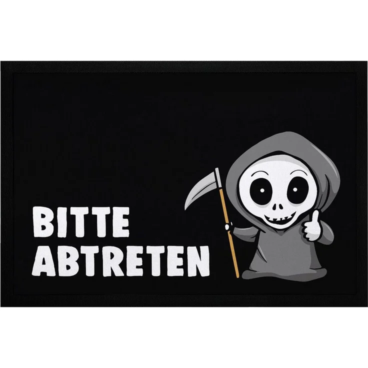 MoonWorks Fußmatte Fußmatte mit Spruch Bitte abtreten Sensemann lustiges Wortspiel, rechteckig – Bild 5