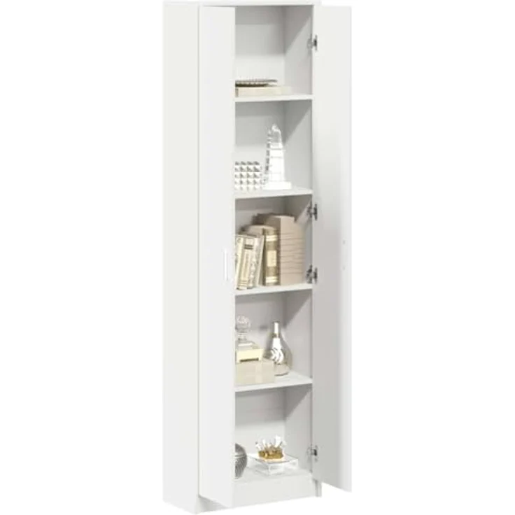 vidaXL Kleiderschrank mit Regal, Holzwerkstoff Weiß, 55 x 25 x 189 cm – Bild 2