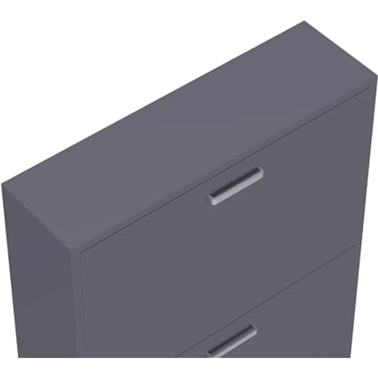 Mid.you Schuhschrank Sulos, stehend, Anthrazit, Kunststoff, 59x108x17 cm, Schuhaufbewahrung – Bild 8