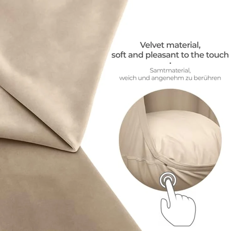 MAMOI® Samtkokon – Hängesessel für Innenräume mit weichem Kissen, eleganter Hängesitz mit Griffen, Premium-Samt, robuste Konstruktion mit Aufhängeelement – Bild 3