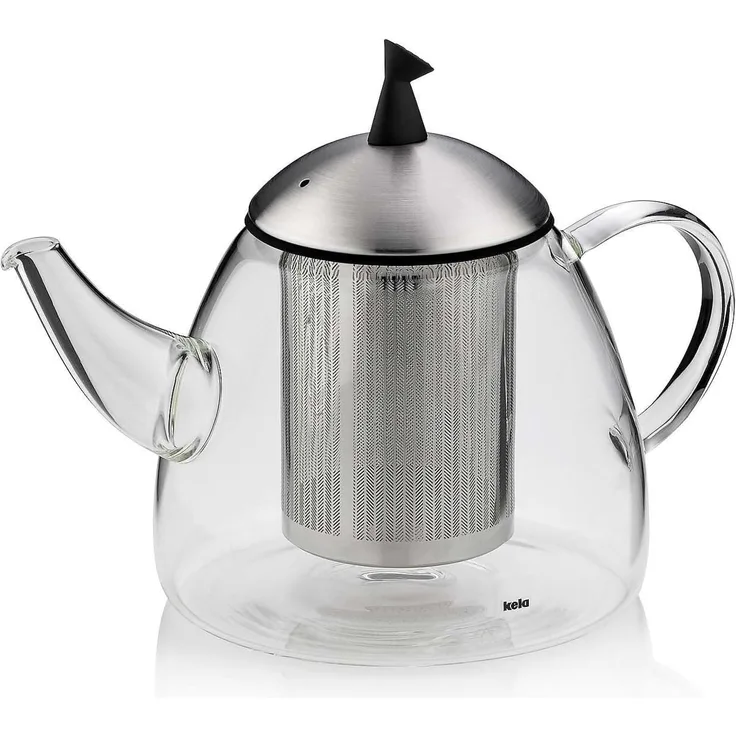 Keck und Lang Teekanne aus Glas mit Edelstahl Serie Aurora 1800 ml