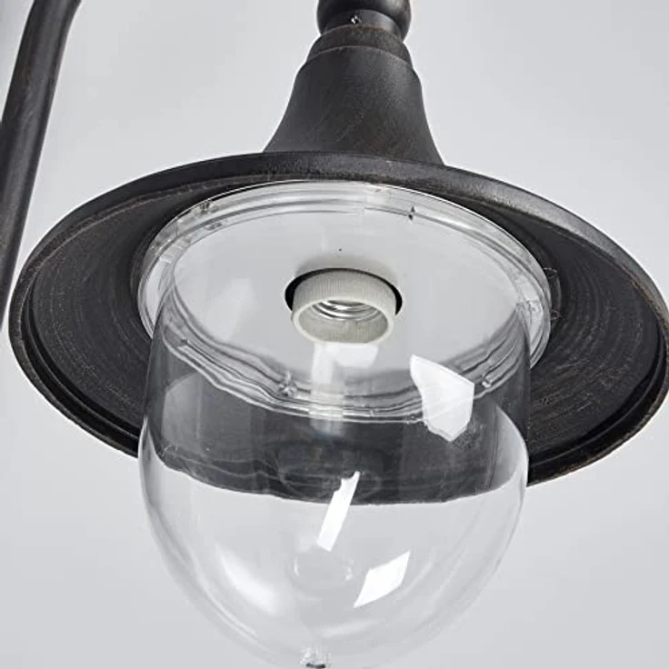 Lindby Wandlampe IP44, Außenwandleuchte mit Antik-Stil, rostbraun, E27 Fassung für max. 60W, 44,2 x 24,5 x 35,5 cm – Bild 4