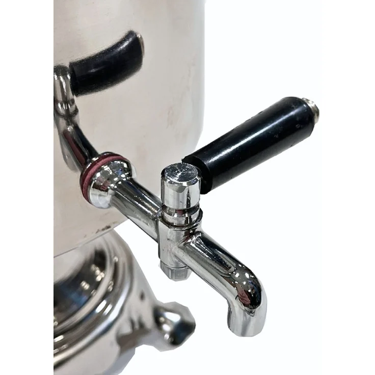Grillpeter Holzkohle Samowar Edelstahl 5L mit Rauchrohr Teemaschine – Bild 5
