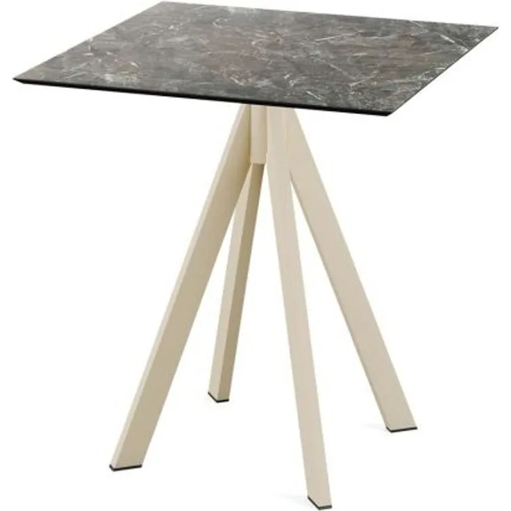 Infinity Terrassentisch Sand Gestell + Galaxy Marble Hpl 70X70 Cm